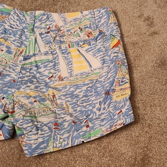 Lilly Pulitzer "Get Nauti" Blue Nautical Boats Callahan Shorts Size 2 - Picture 9 of 9